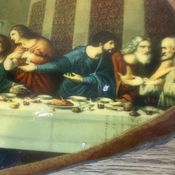 Rustic Bark Wall Plaque Jesus Christ The Last Supper Backus Mn - Picture 3 of 7